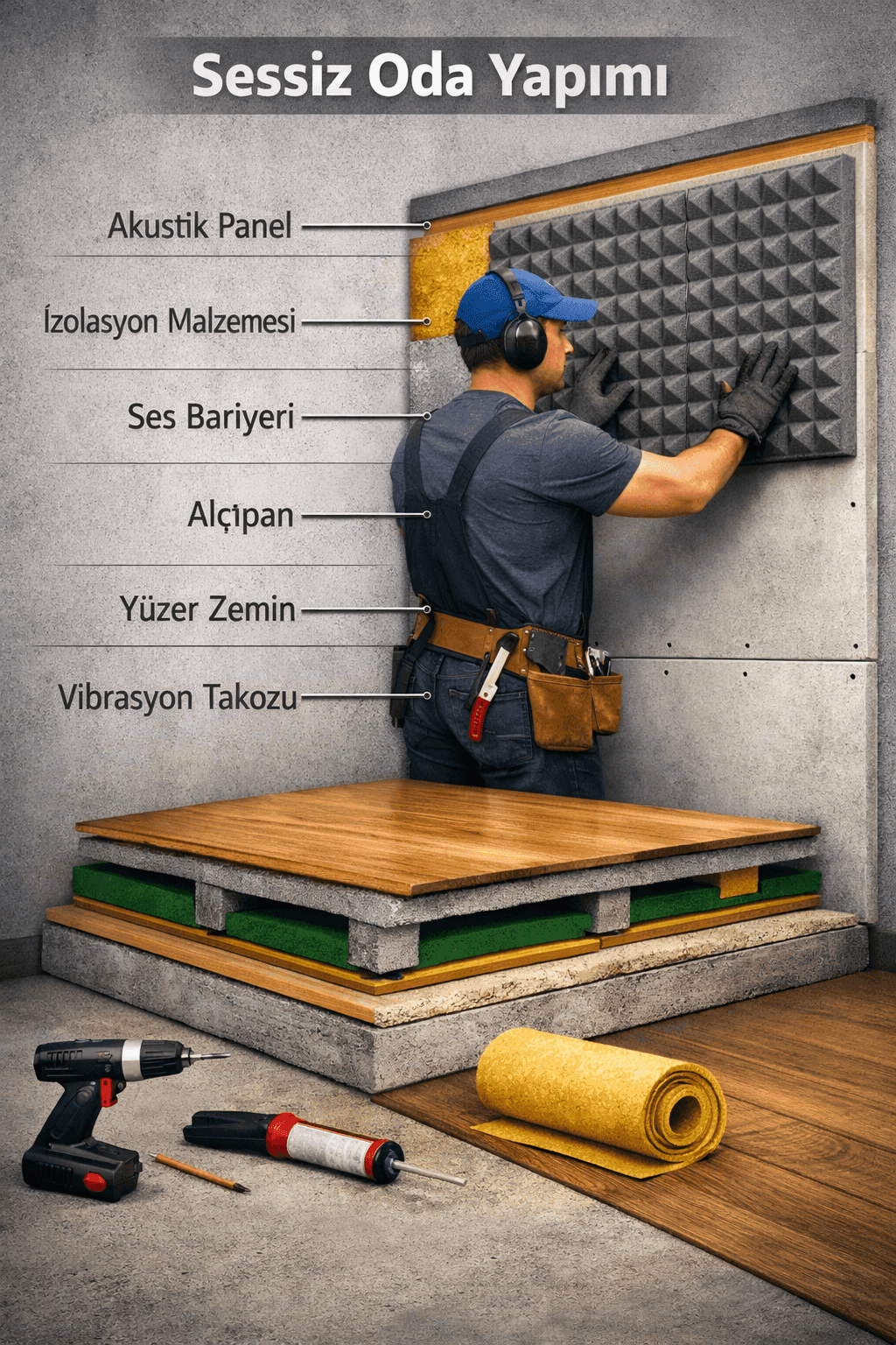 Sessiz Oda Yapımı akustik panel