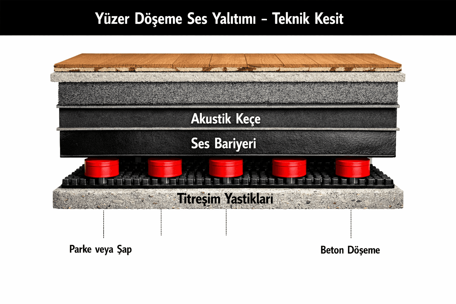 Yüzer Döşeme Ses Yalıtımı akustik panel