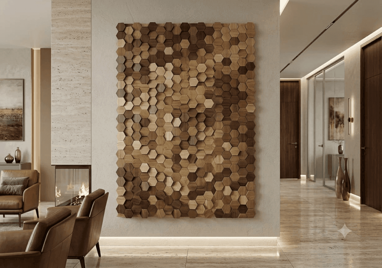 3D Akustik Ahşap Panel — Sound Wood serisi 2