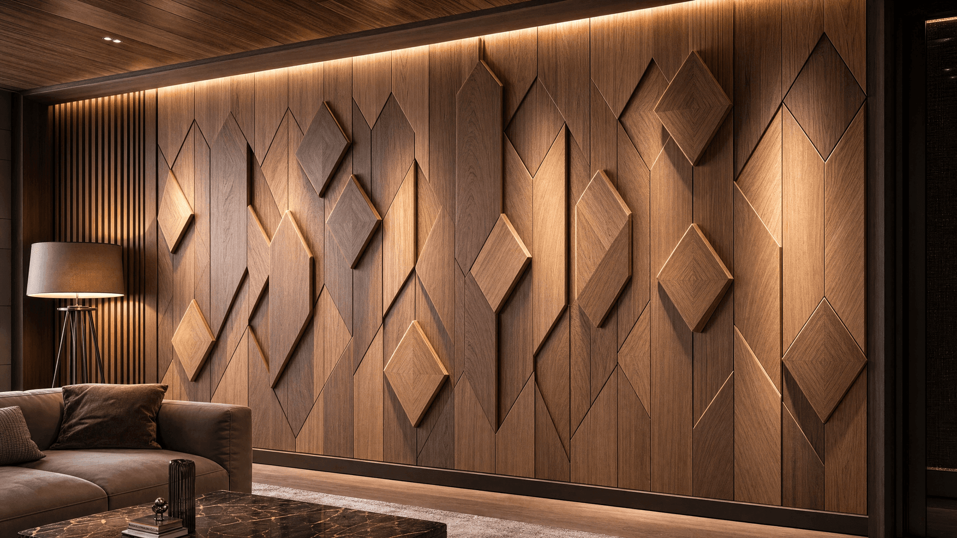 3D Akustik Ahşap Panel — Sound Wood serisi 3