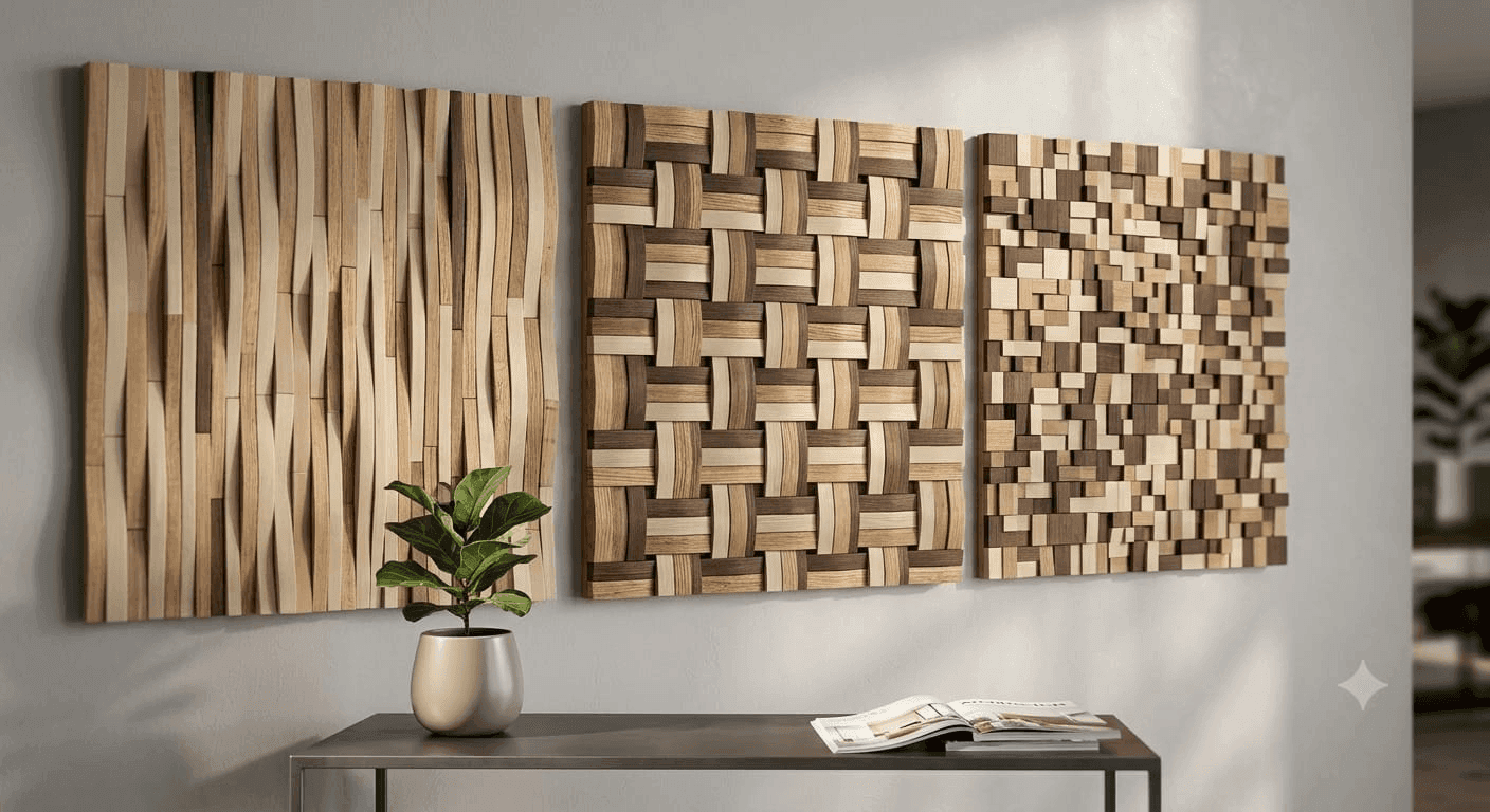 3D Akustik Ahşap Panel — Sound Wood serisi 4
