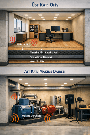 Titreşim Alıcı Malzemeler akustik panel