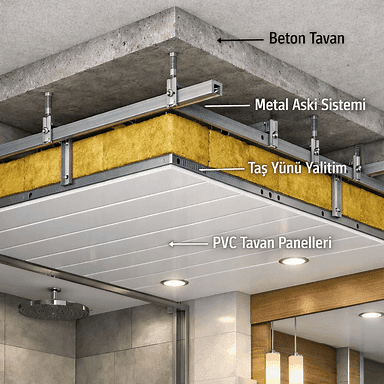 PVC Panel Tavan Sistemleri akustik panel
